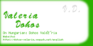 valeria dohos business card